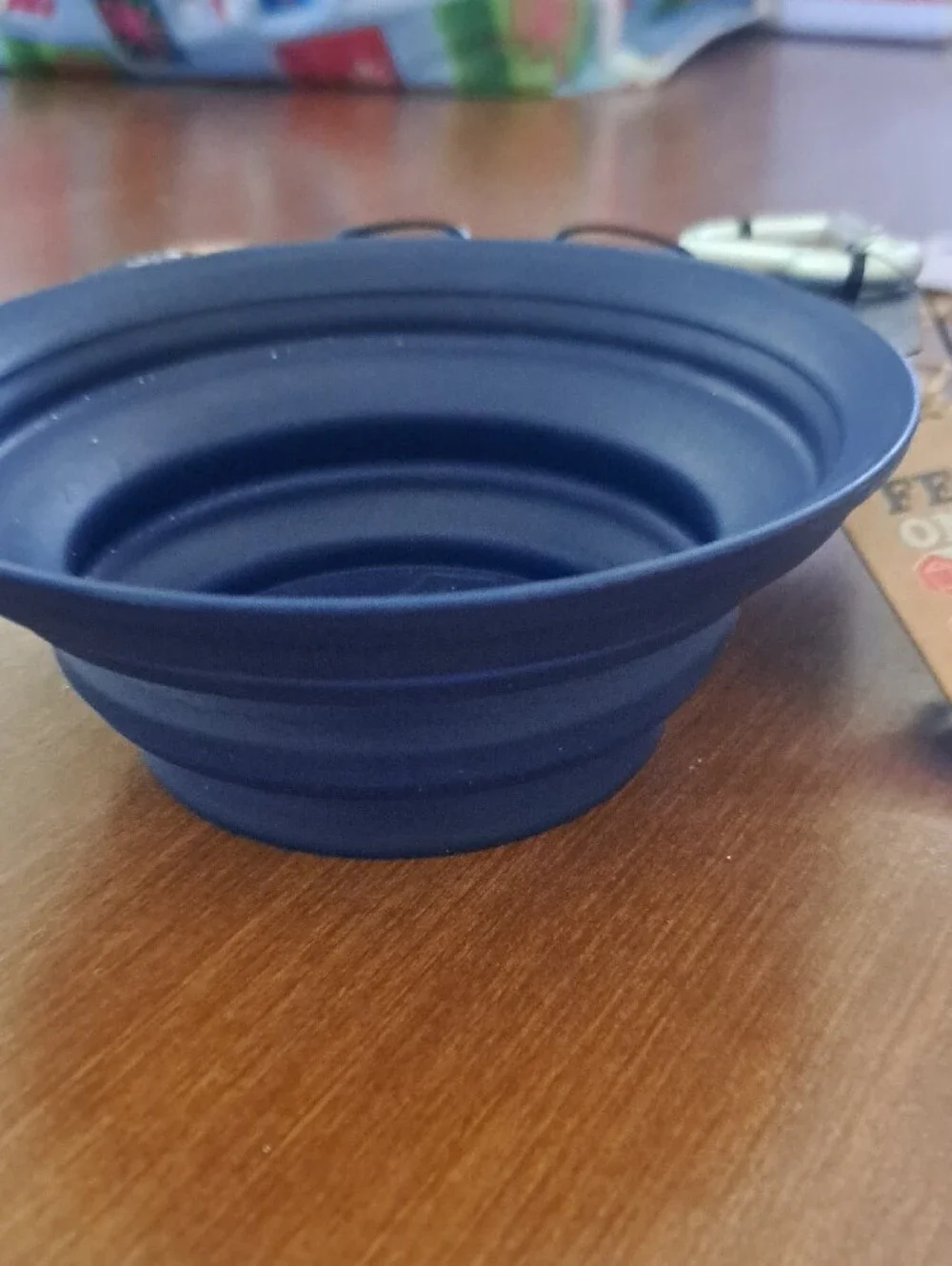 Arcadia Trail Collapsible Dog Bowl - Navy Blue